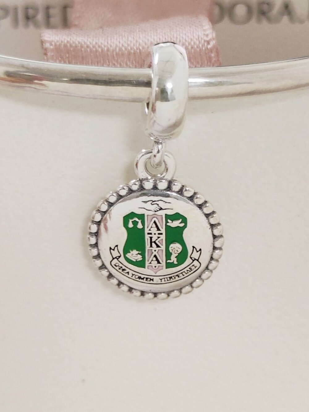 Pandora AKA Charm Alpha Kappa Alpha Sorority Exclusive Dangle Charm S925 Silver